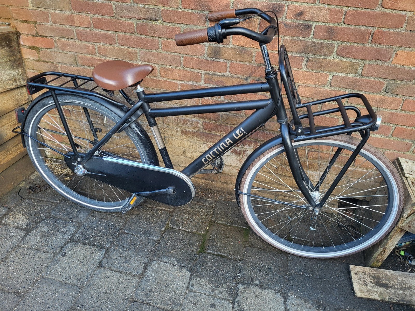 Mooie 26inch Cortina U4 transportfiets Nexus3 etc v.a 9jr, Terugtraprem, Gebruikt, Cortina U4 transportfiets, Versnellingen