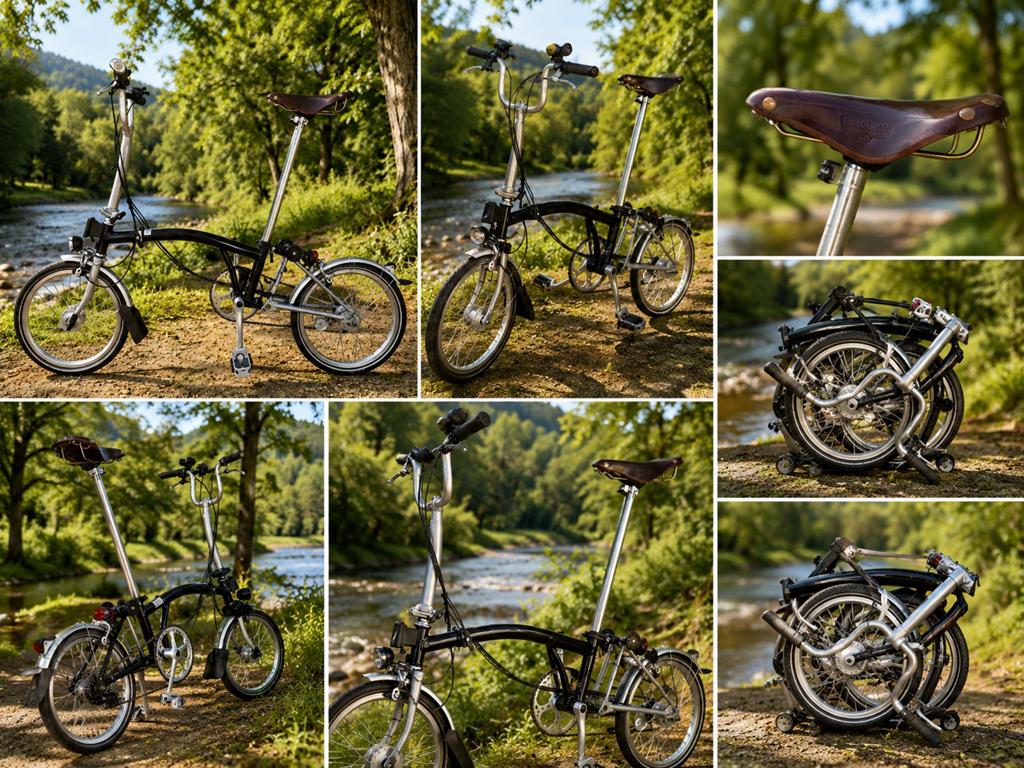Nette Brompton vouwfiets Brooks zadel, Gebruikt, Brompton, 16 tot 18 inch, Versnellingen