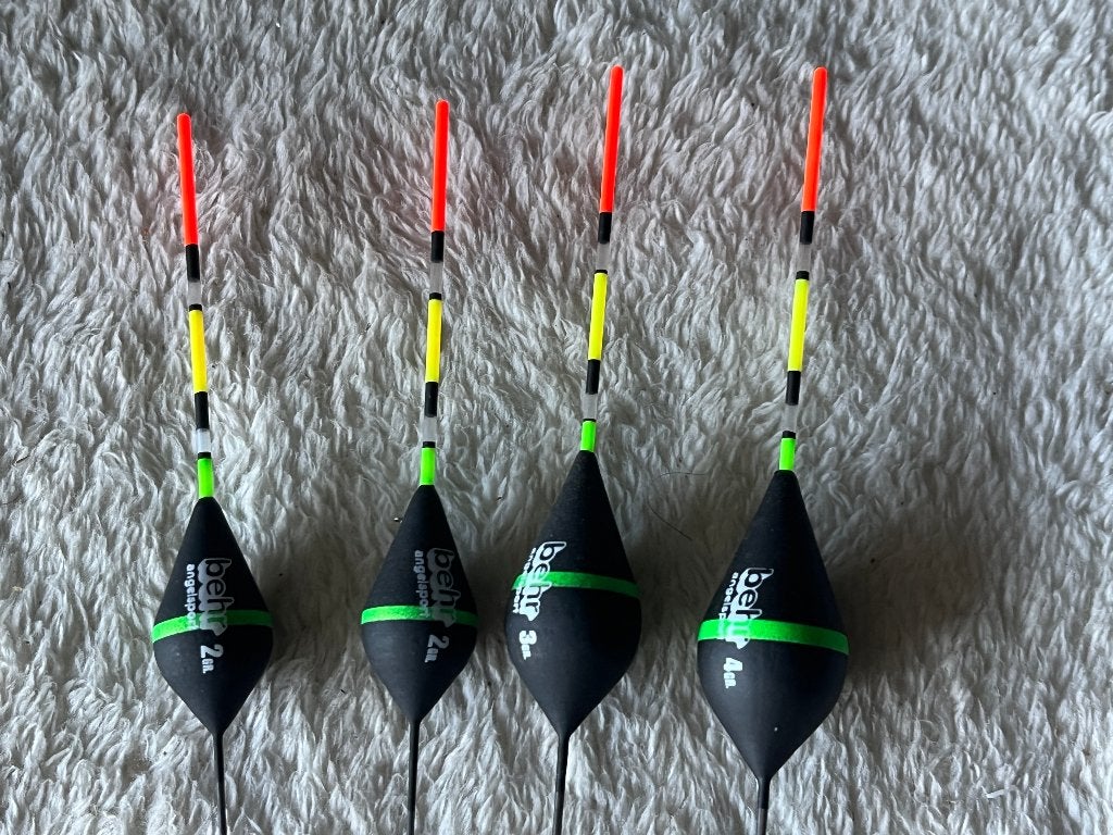 adv 373 / NIEUW set 4 dobbers BEHR, Ophalen of Verzenden, Nieuw, Dobber of Lood