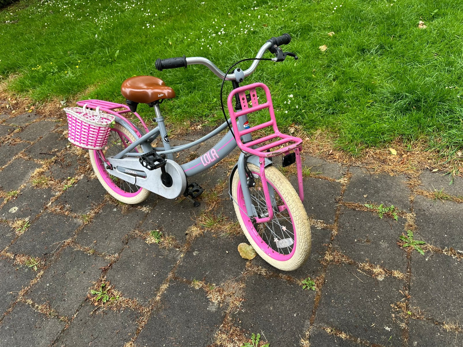 Popal meisjesfiets 18 inch, Ophalen, Zo goed als nieuw, Terugtraprem, 16 tot 20 inch
