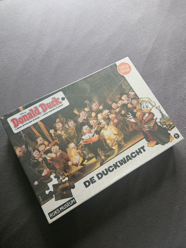 Puzzel Donald Duck / Nachtwacht (de Duckwacht), Hobby en Vrije tijd, Denksport en Puzzels, Ophalen, 500 t/m 1500 stukjes, Nieuw