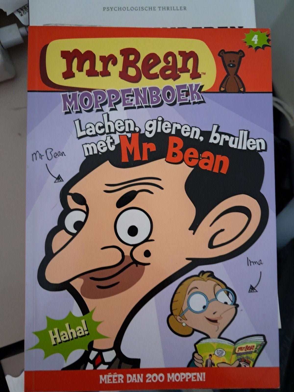 Mr. Bean Moppenboek: Lachen, gieren, brullen met Mr. Bean, Ophalen of Verzenden, Zo goed als nieuw, Mr. Bean, Moppen