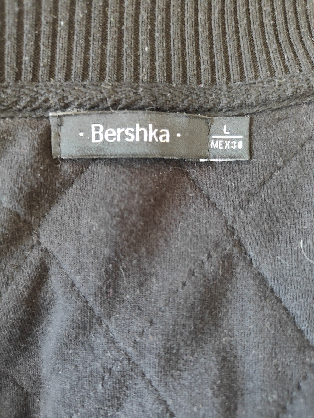 Bershka Zwarte Gewatteerde Bomberjack - Maat L, Ophalen of Verzenden