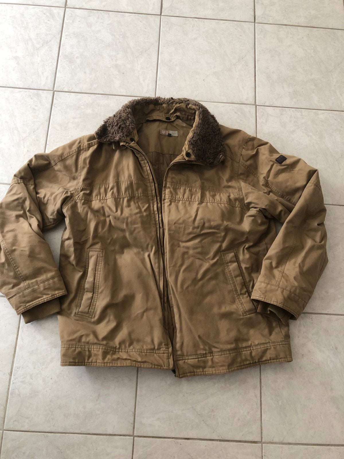 WE Men winterjas met teddy kraag - Maat XXL, Ophalen of Verzenden, Gedragen, Overige maten, Beige