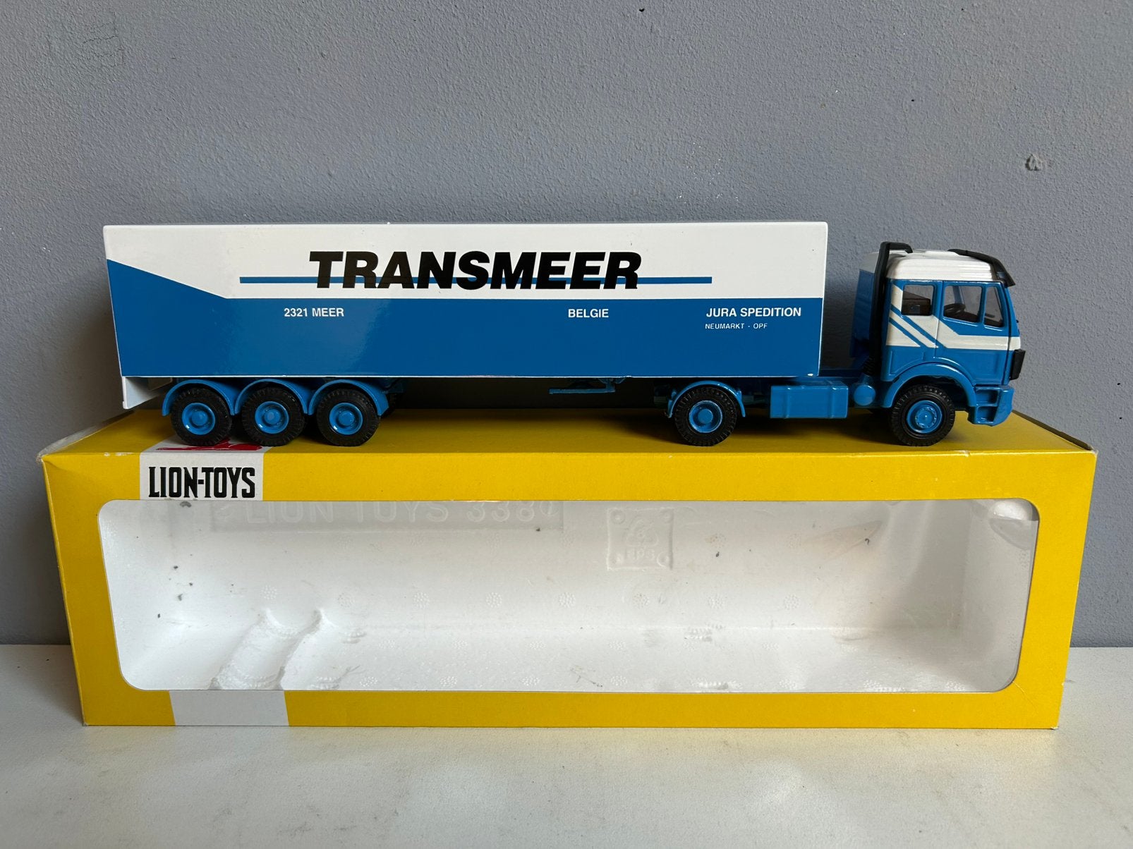 Lion toys car Mercedes EPS Transmeer Meer Belgie MIB €45, Ophalen of Verzenden, Zo goed als nieuw, Bus of Vrachtwagen, Lion Toys