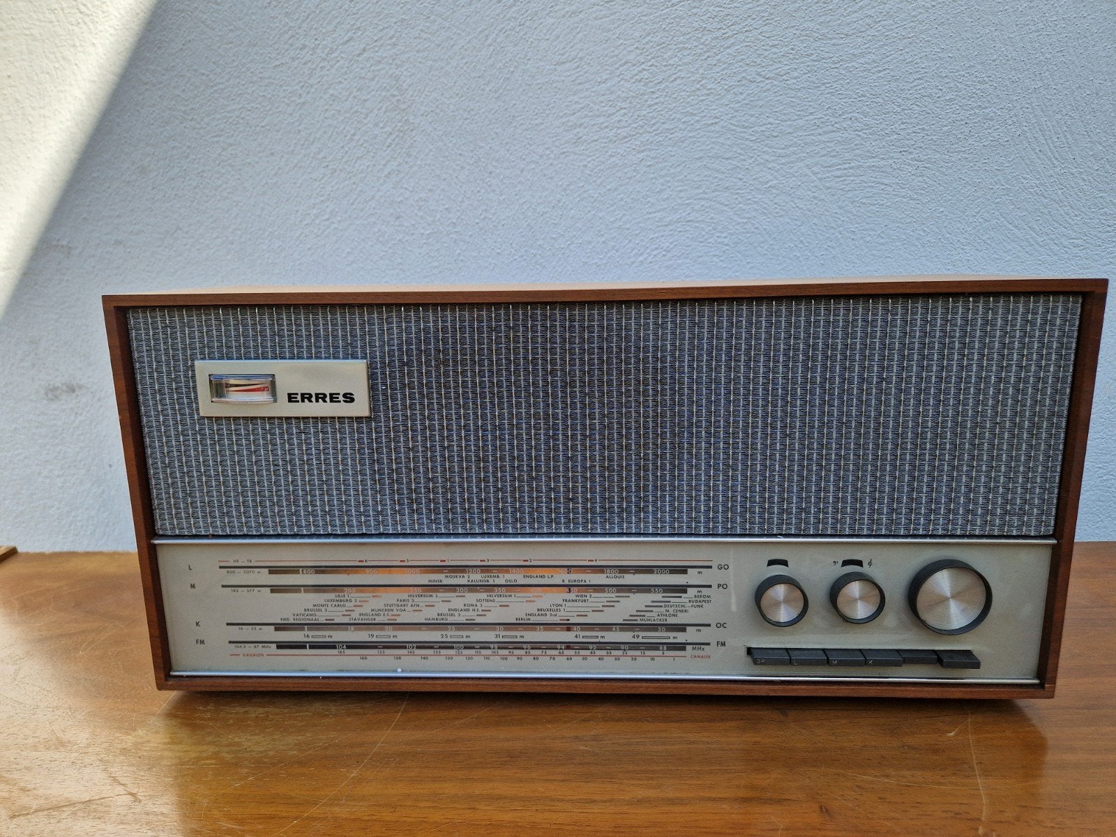 Vintage Erres Radio RA 664/01 - Werkend met defect, Erres, Onbekend, Ophalen of Verzenden, Onbekend