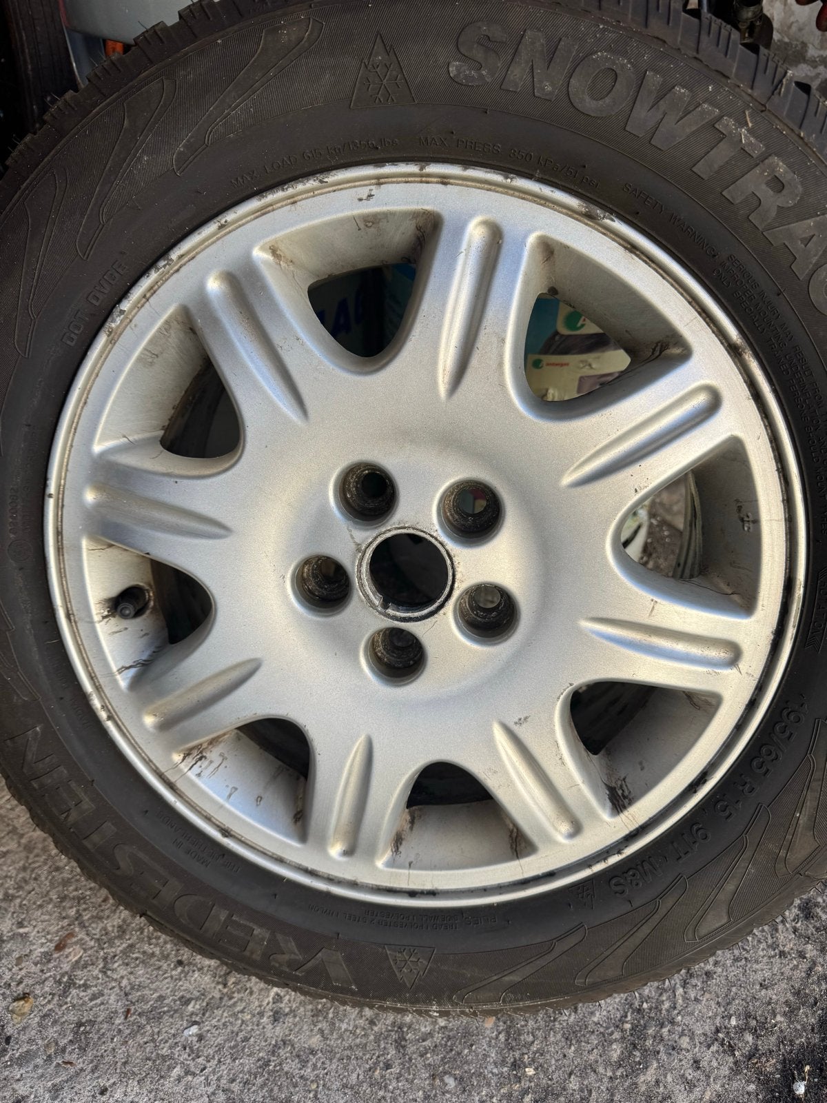 Saab/Rover 75 velgen met Vredestein winterbanden 195/65R15, Ophalen, Gebruikt, 15 inch, Banden en Velgen