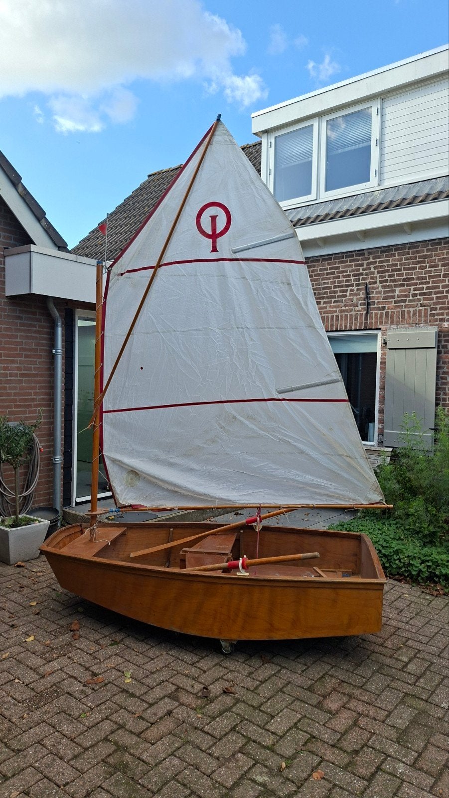 Houten zeilbootje Optimist, Ophalen, Gebruikt, Overige typen, Minder dan 15 m²