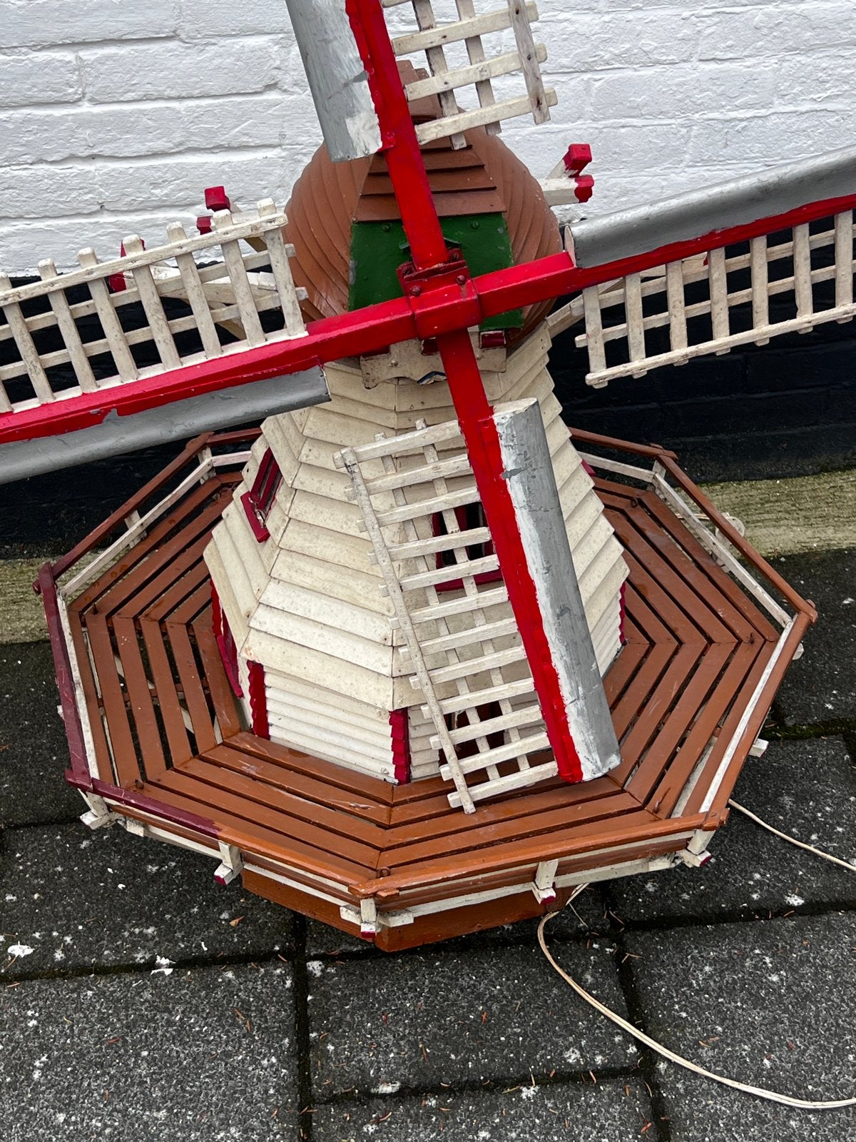 Grote Handgemaakte Stellingmolen - Decoratieve Windmolen, De doofpot, Ophalen of Verzenden, Info@de-doofpot.nl, Alphen aan den rijn