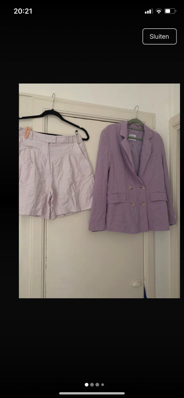 Topshop broek en Bershka blazer set, Ophalen of Verzenden, Gedragen, Maat 36 (S), Paars