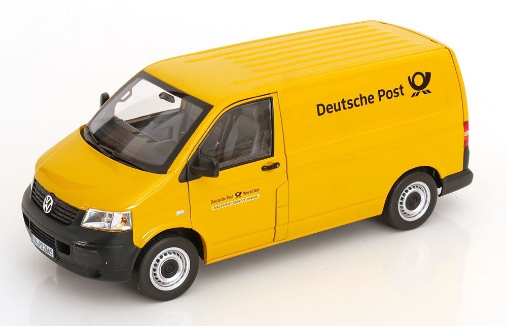 Volkswagen T4 2003 "Transporter Post" Geel 1-18 Norev, Tschuiten@hotmail.com, Auto, Frankrijk, Norev