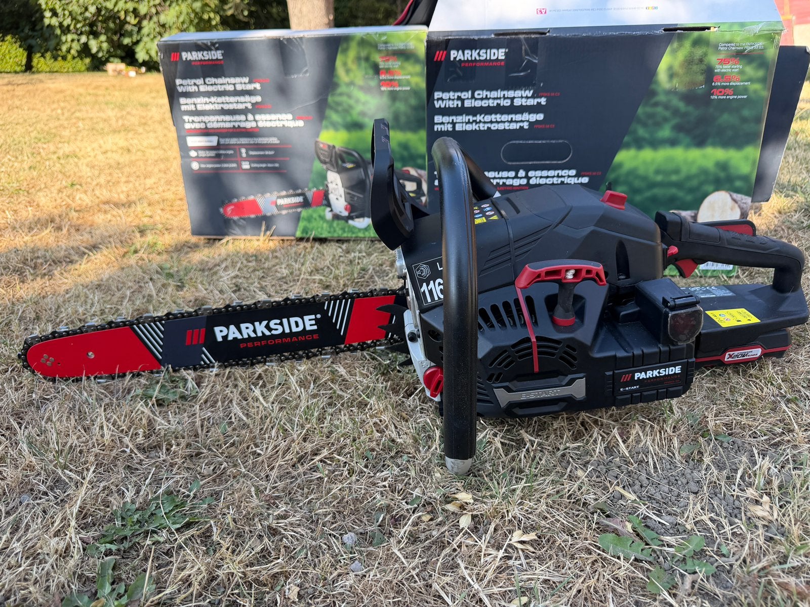 Parkside Performance kettingzaag accu/benzine ongebruikt, Ophalen, Nieuw