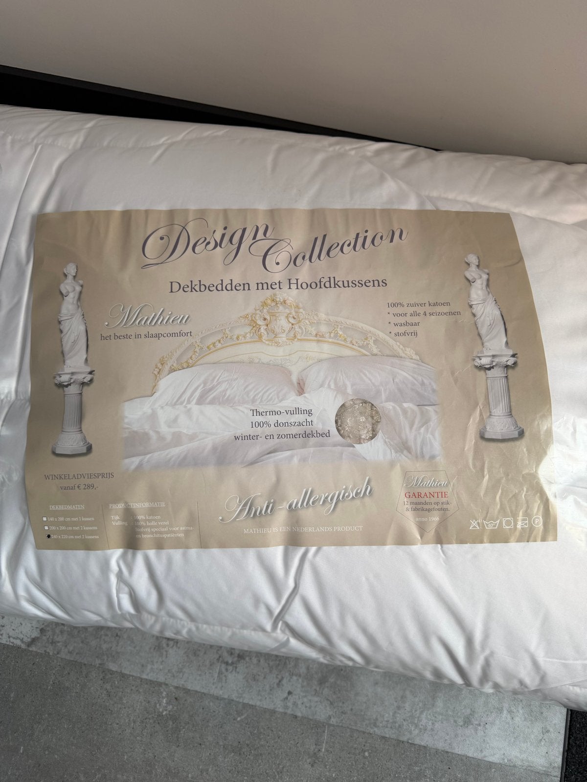 Mathieu Design Collection Dekbed,Hoofdkussens en Overtrek., Meerkleurig, Dekbedovertrek, Ophalen of Verzenden, Nieuw