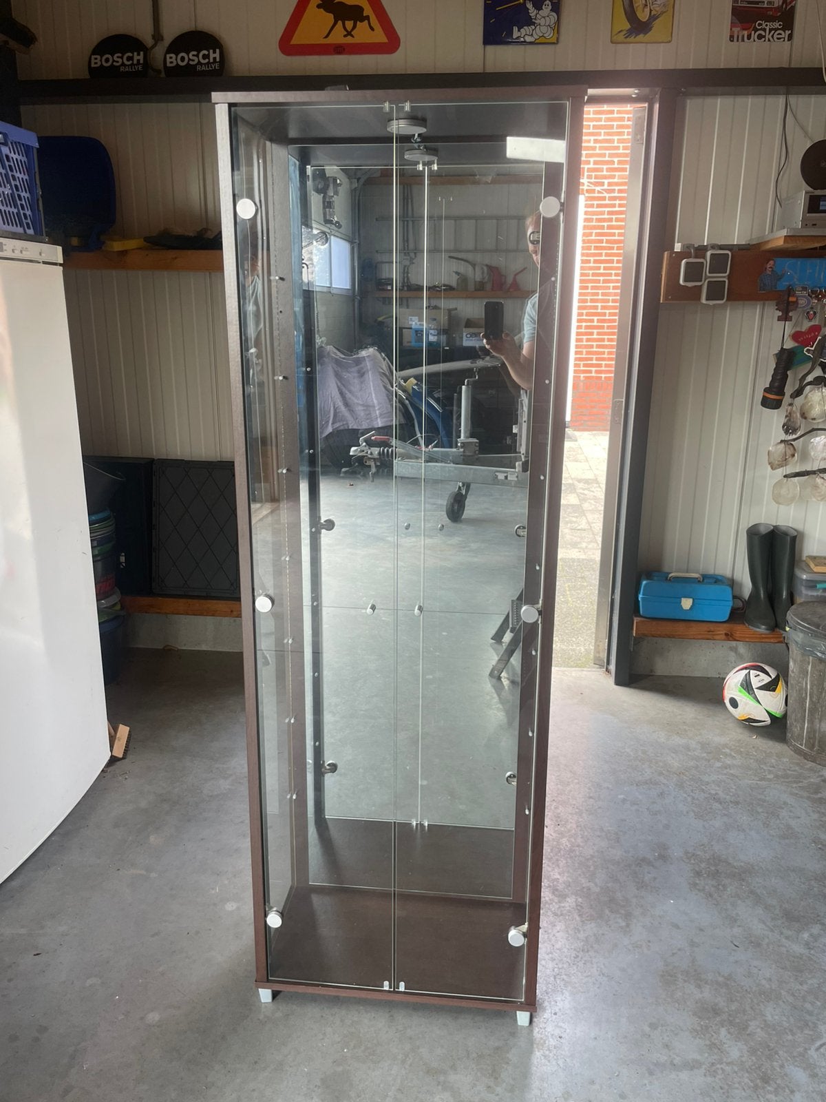 Nette gebruikte vitrinekast, Ophalen, Gebruikt, 50 tot 100 cm, 150 tot 200 cm