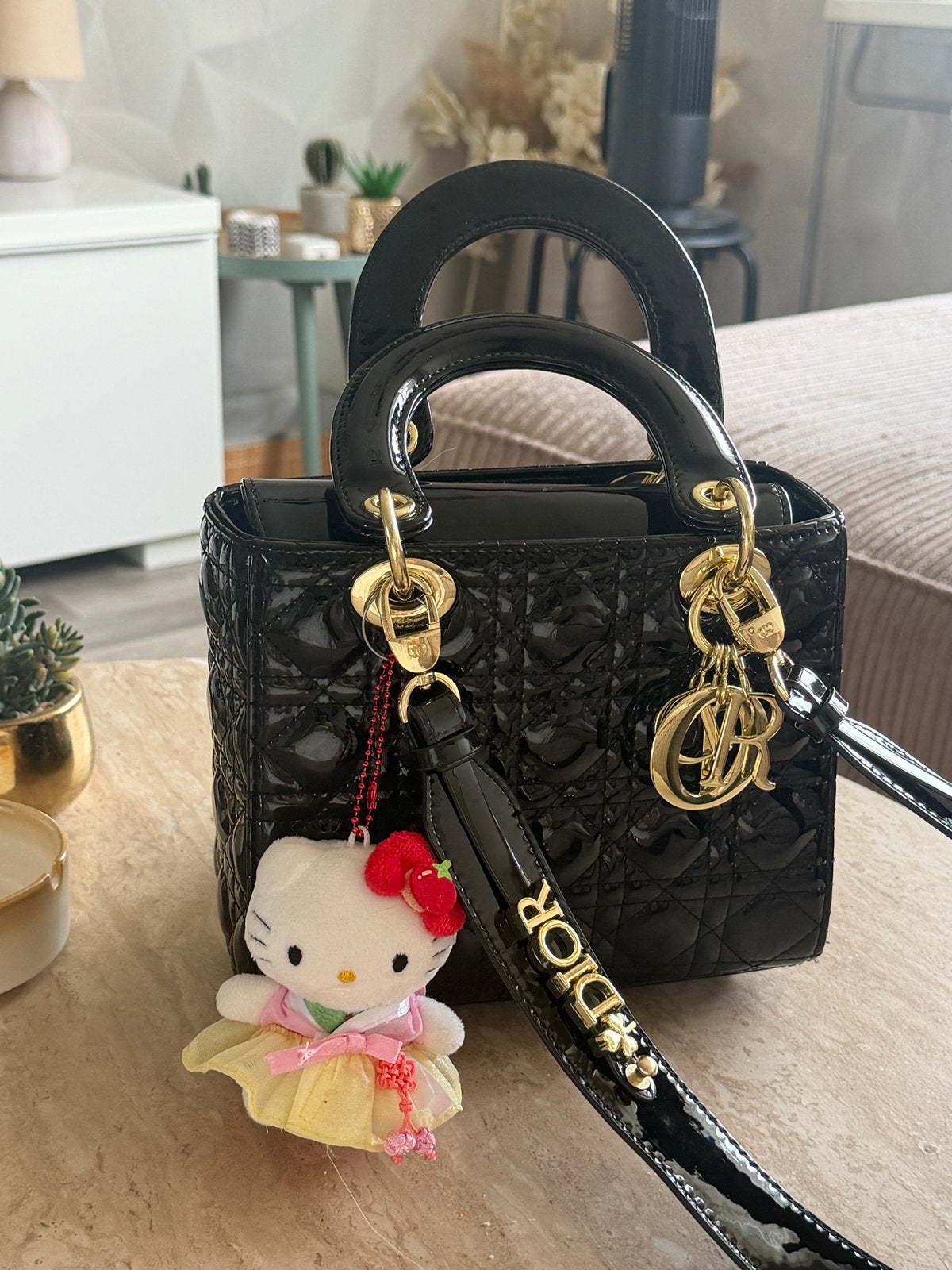Dior lady bag, Ophalen of Verzenden, Zo goed als nieuw, Zwart, Handtas