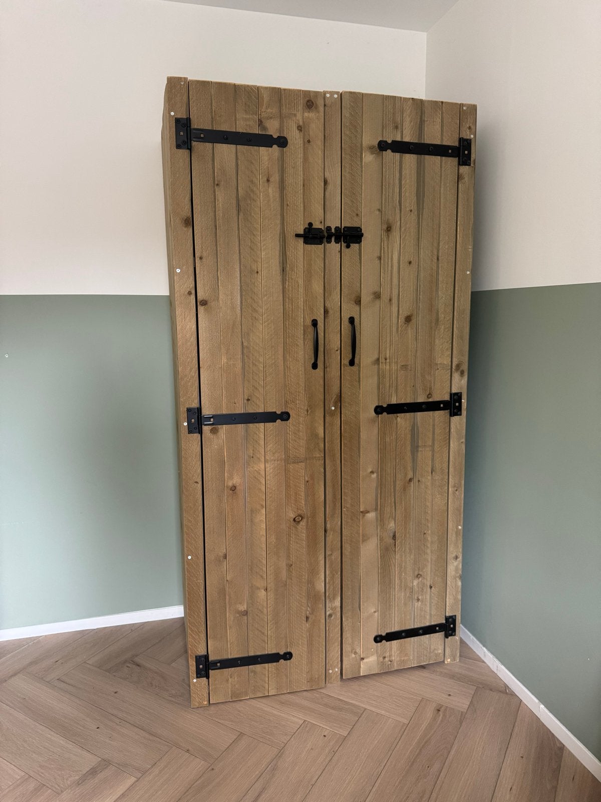 Stijgerhouten Kinderkledingkast - 200x101x58cm, Ophalen, 100 tot 150 cm, 200 cm of meer, Zo goed als nieuw