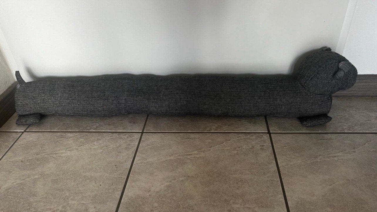Leuke Teckel Deurstopper - Grijs Textiel, Binnen, Gebruikt, Ophalen of Verzenden, Grijs
