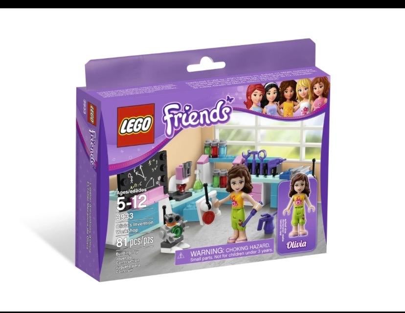 Lego Friends Olivia's Uitvinders Workshop 3933, Inclusief minifiguren, Gebruikt, Lego, Friends