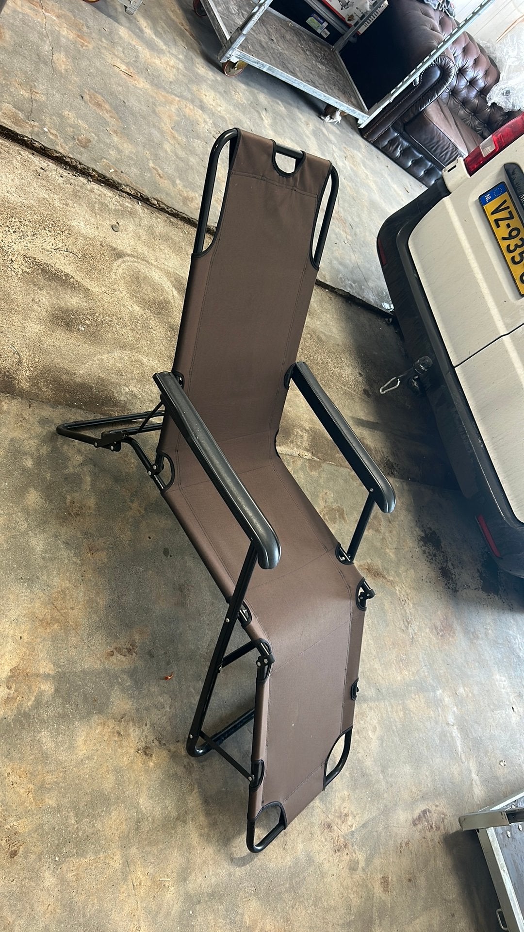 2 ligstoelen, Tuin en Terras, Ophalen, Gebruikt, Aluminium