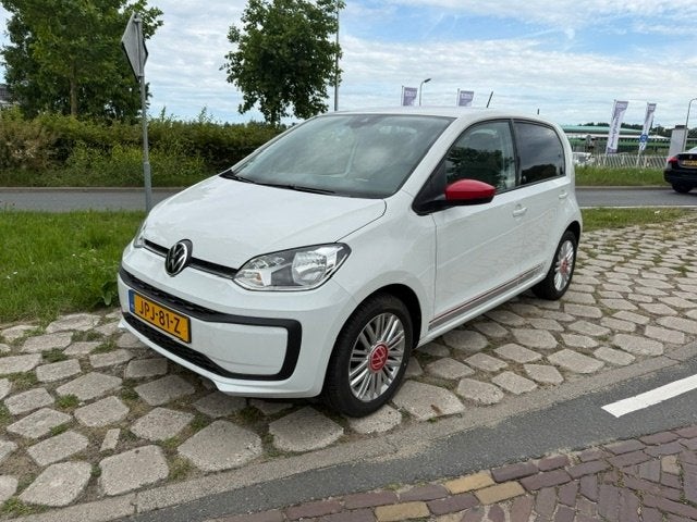 Volkswagen UP, 1.0 BEATS 65PK 5D 2020 Wit 5-drs, Auto's, 4 stoelen, Leder en Stof, Start-stop-systeem, Bedrijf
