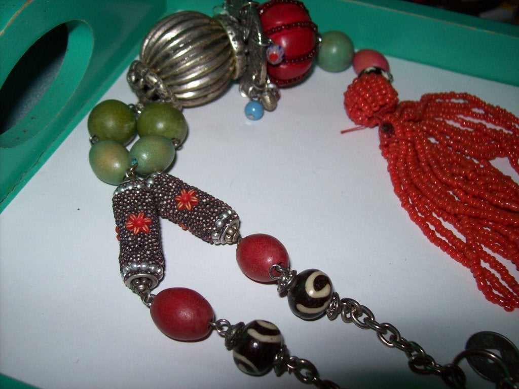Ketting Fraai Zilver Meer kleur Steen Kraal Lampion hanger, Sieraden, Tassen en Uiterlijk, Kettingen, Overige kleuren, Verzenden