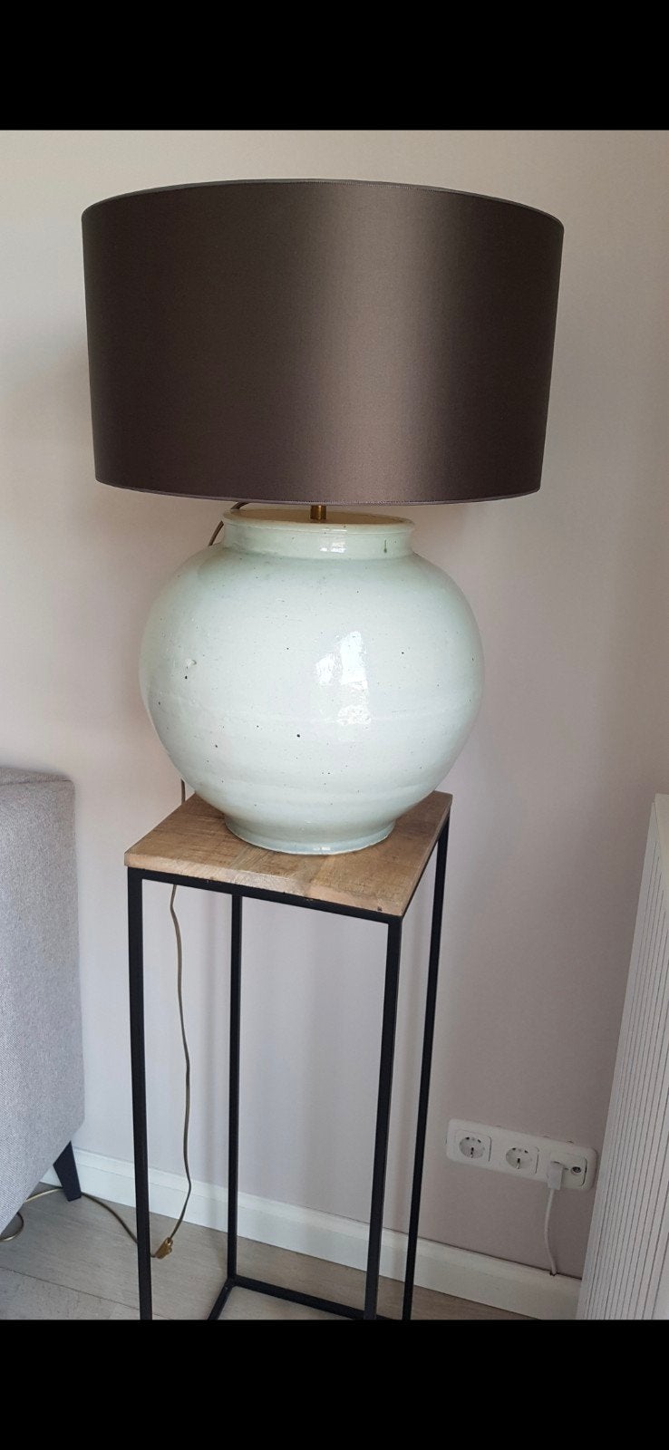 Prachtige handgemaakte kruiklamp van woonwinkel Parvani, Huis en Inrichting, Overige materialen, Overige merken, E27 (groot), Zo goed als nieuw