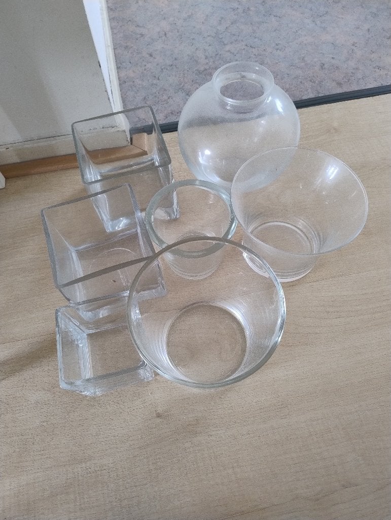 Vazen / glazen potten, Ophalen of Verzenden, Zo goed als nieuw, Glas