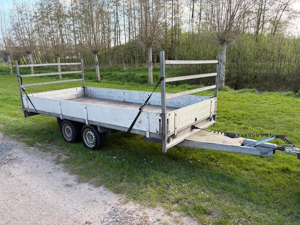 Gebruikte Anssems plateauwagen 2800 KG dubbel koprek., Ophalen, Gebruikt