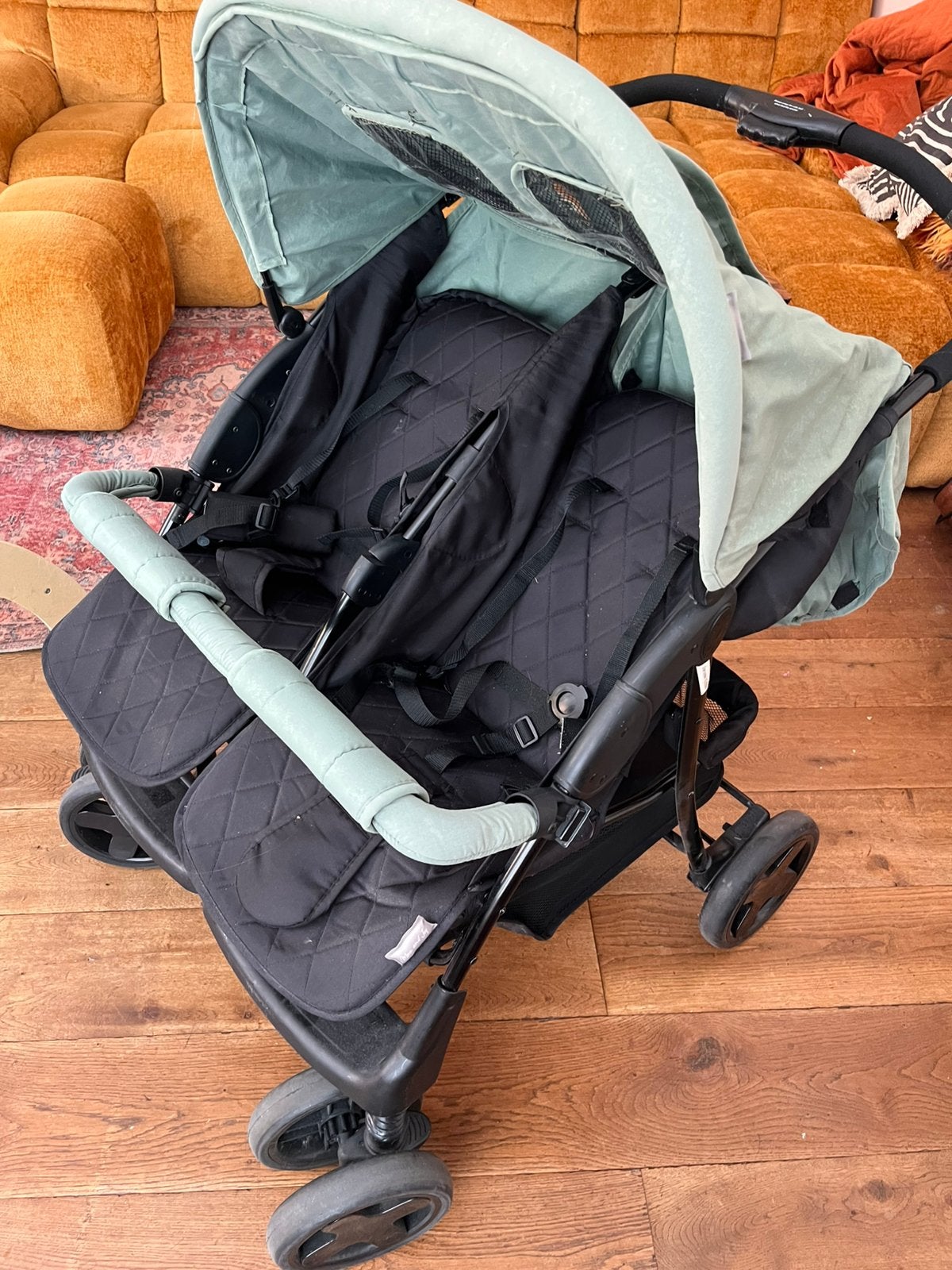 Gratis tweeling buggy, Ophalen, Gebruikt