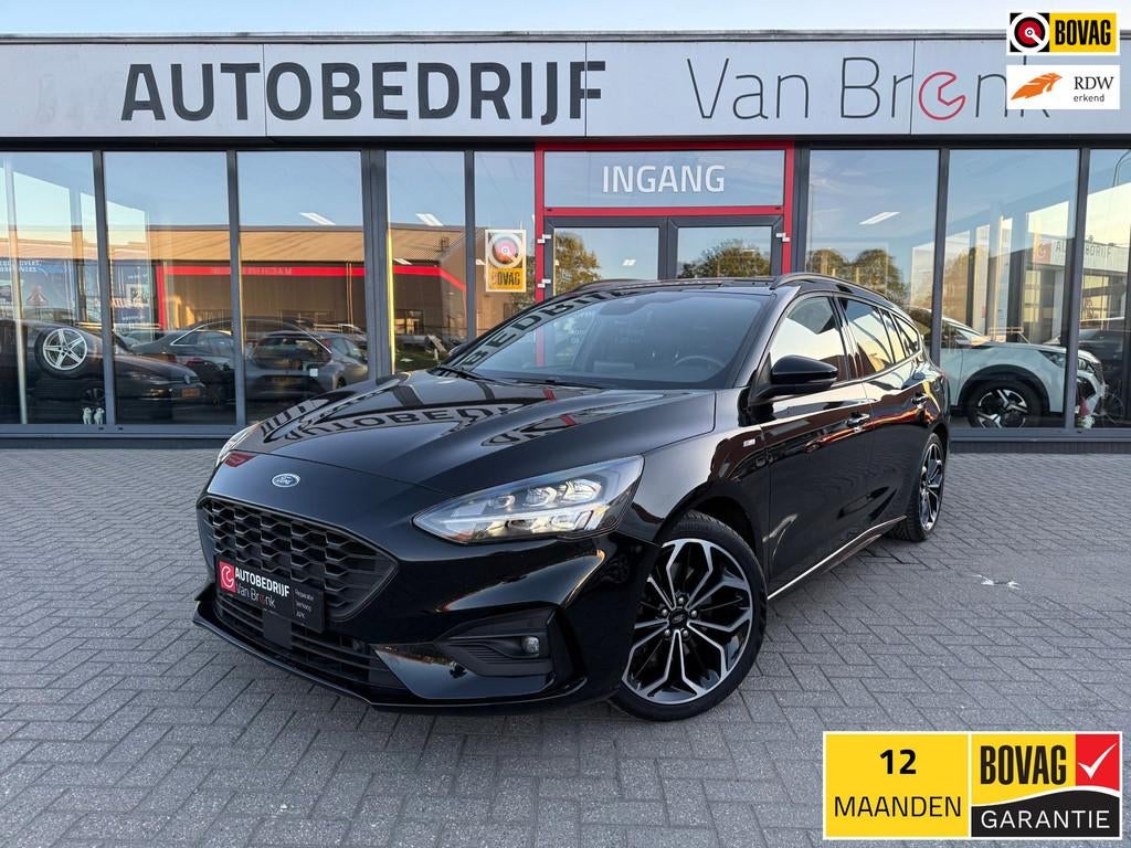 Ford Focus Wagon 1.0 EcoBoost ST Line Business | Leder | LED, 125 pk, Gebruikt, Zwart, 1283 kg
