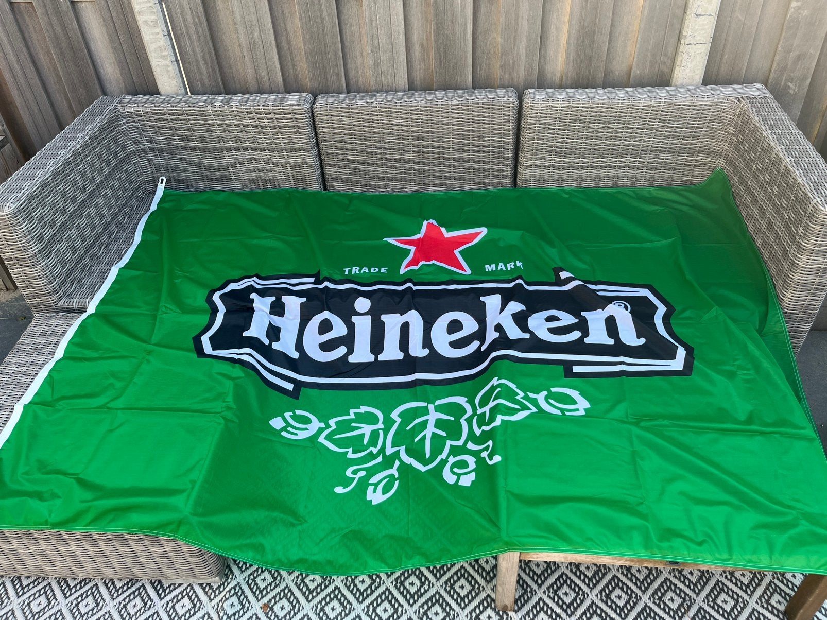 Heineken vlag nieuw. 210cm x 150 cm, Ophalen of Verzenden, Zo goed als nieuw, Heineken