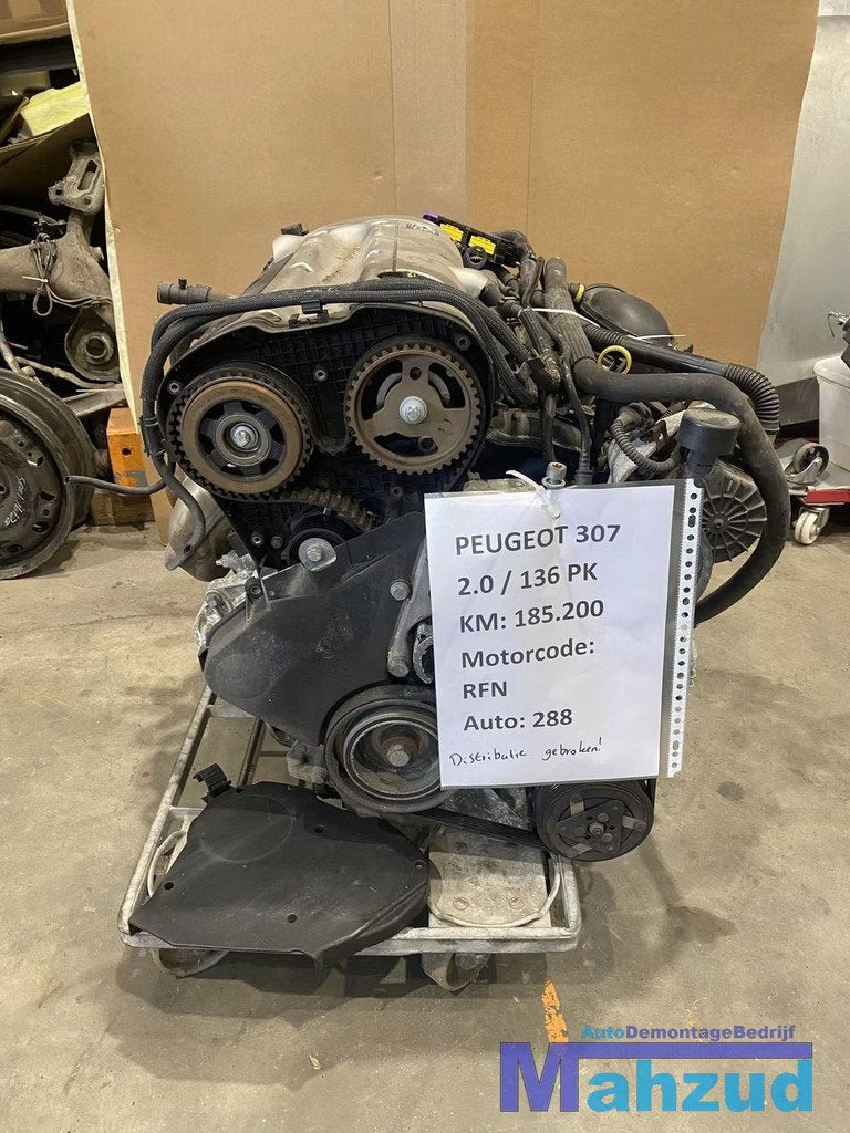 PEUGEOT 307 2.0 Motor motorblok RFN distributie ketting gebr, Auto-onderdelen, Motor en Toebehoren, Peugeot, Gebruikt, Ophalen of Verzenden