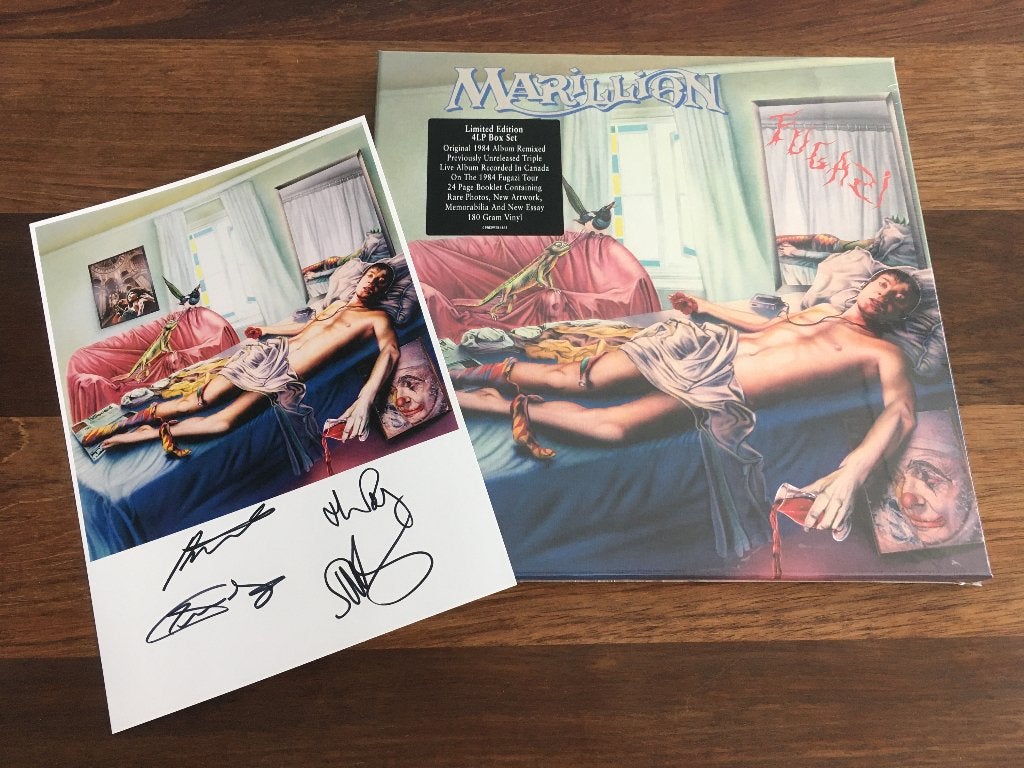 Vinyl 4LP BoxSet Marillion Fugazi Deluxe SIGNED NIEUW Fish, Cd's en Dvd's, Boxset, Progressive Rock, Geseald, Ophalen of Verzenden