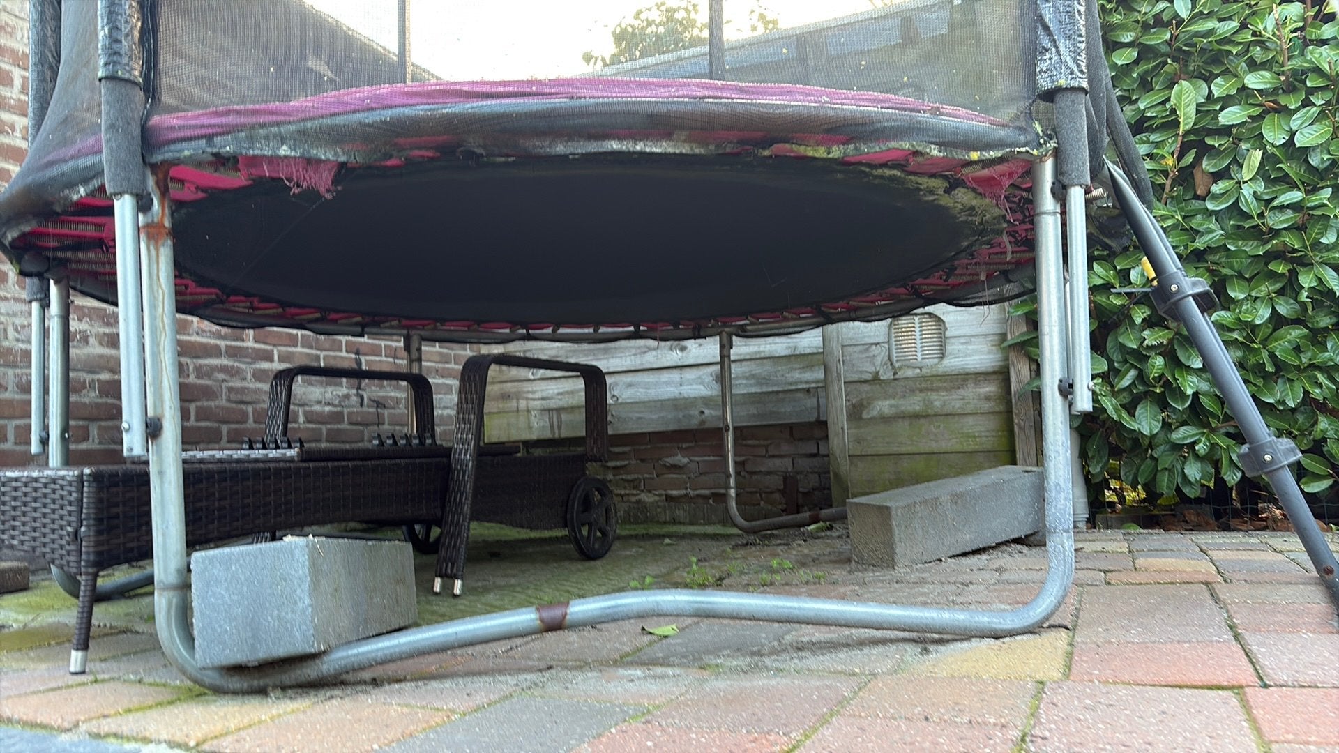 Gratis Trampoline 244cm, Ophalen, Gebruikt