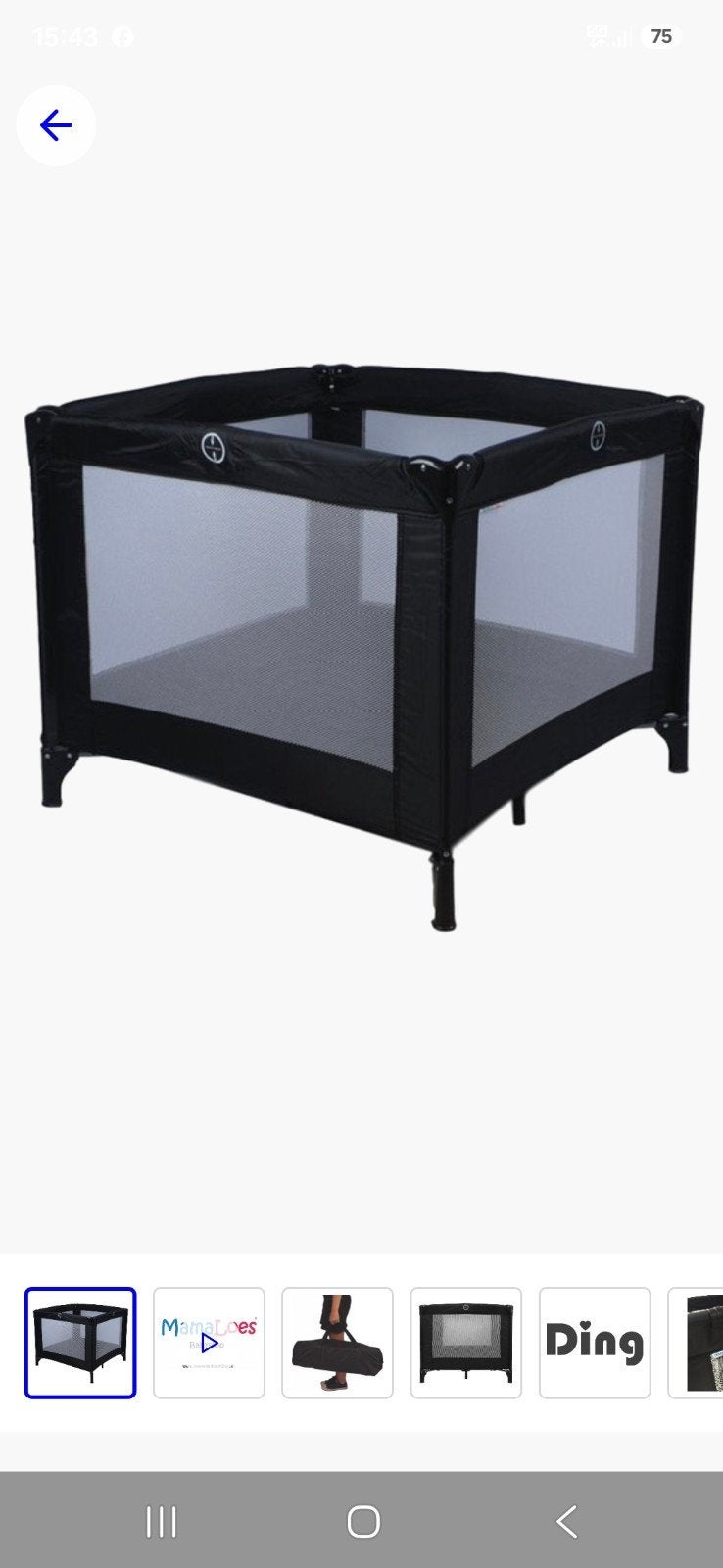 Inklapbare box van Mama Loes met matras en hoezen, Kinderen en Baby's, Boxen, Ophalen, Zo goed als nieuw