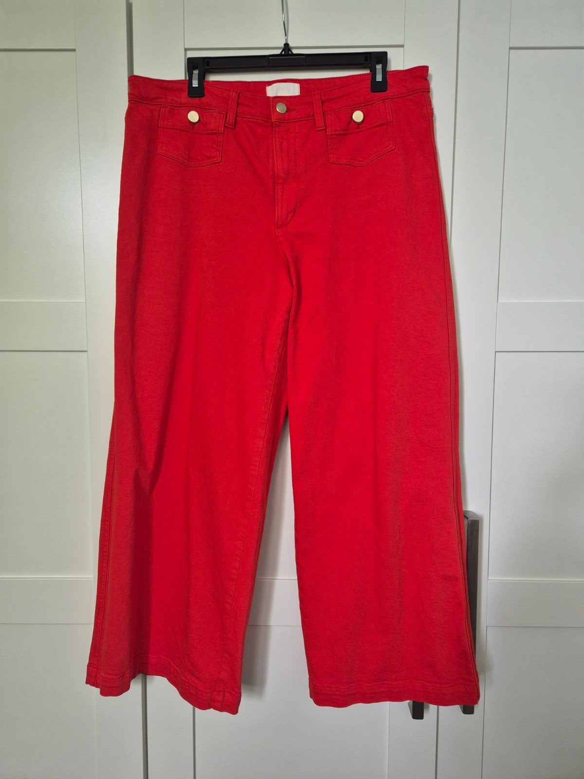 H&M Rode Wide Leg Broek Maat 44, H&M, Maat 42/44 (L), Ophalen of Verzenden, Zo goed als nieuw