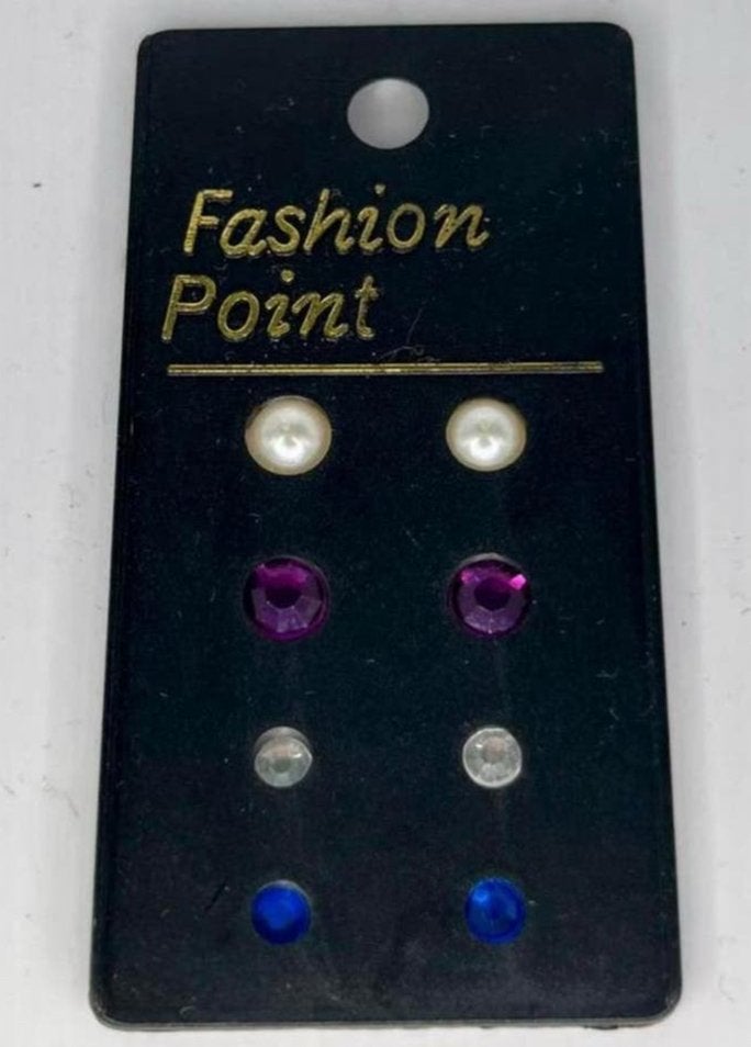 Fashion Point Sticker Oorbellen - 4 Verschillende Sets, Overige materialen, Overige kleuren, Nieuw, Ophalen of Verzenden