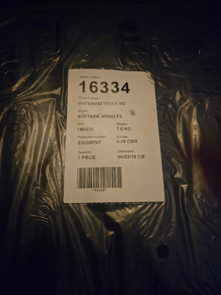 Watermatras voor waterbed  nieuw in doos, Huis en Inrichting, Solo-systeem, Eenpersoons, Nieuw, Gestabiliseerd