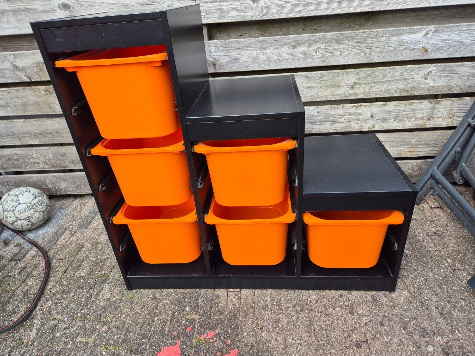 Ikea Trofast opbergkast met 6 oranje bakken, Ophalen, Gebruikt, Kast