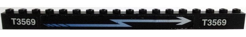 Lego Stickered Assembly 18 x 1 with White 'T3254' and Zigzag, Kinderen en Baby's, Gebruikt, Overige thema's, Lego, Overige typen