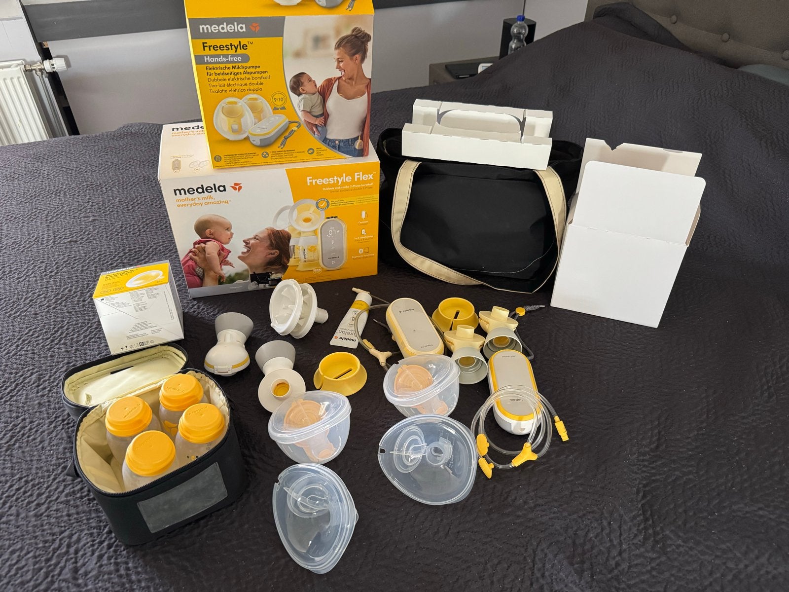 Medela Freestyle Flex & Hands-free Borstkolf Set, Ophalen, Gebruikt, Medela, Inclusief tas
