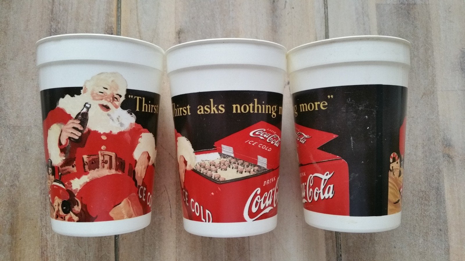Coca-Cola kerstbekers - 3 stuks, Ophalen, Zo goed als nieuw