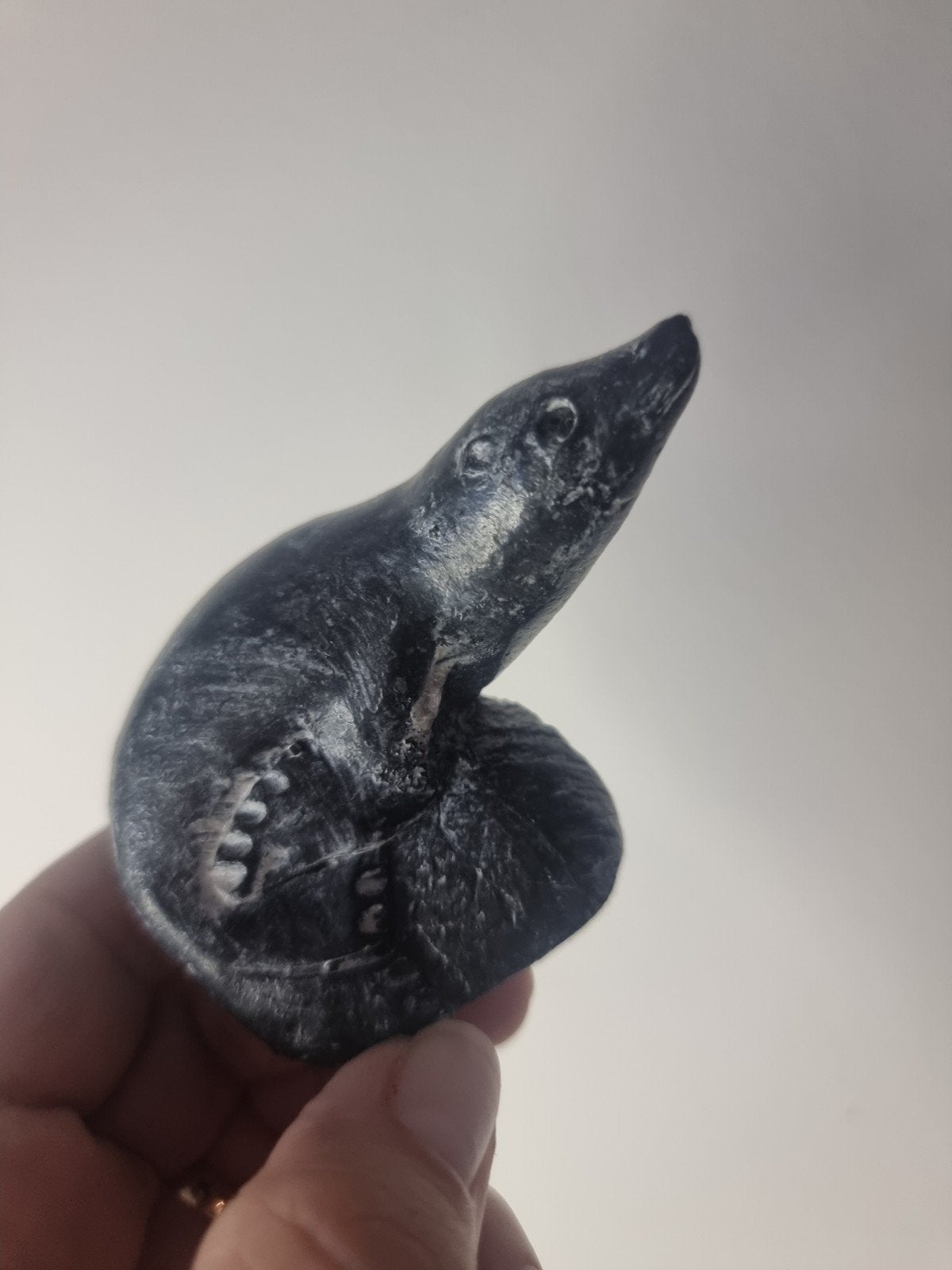Vintage Wolf Canada steen sculptuur, Ophalen of Verzenden, Zo goed als nieuw, Paard, Beeldje of Figuurtje