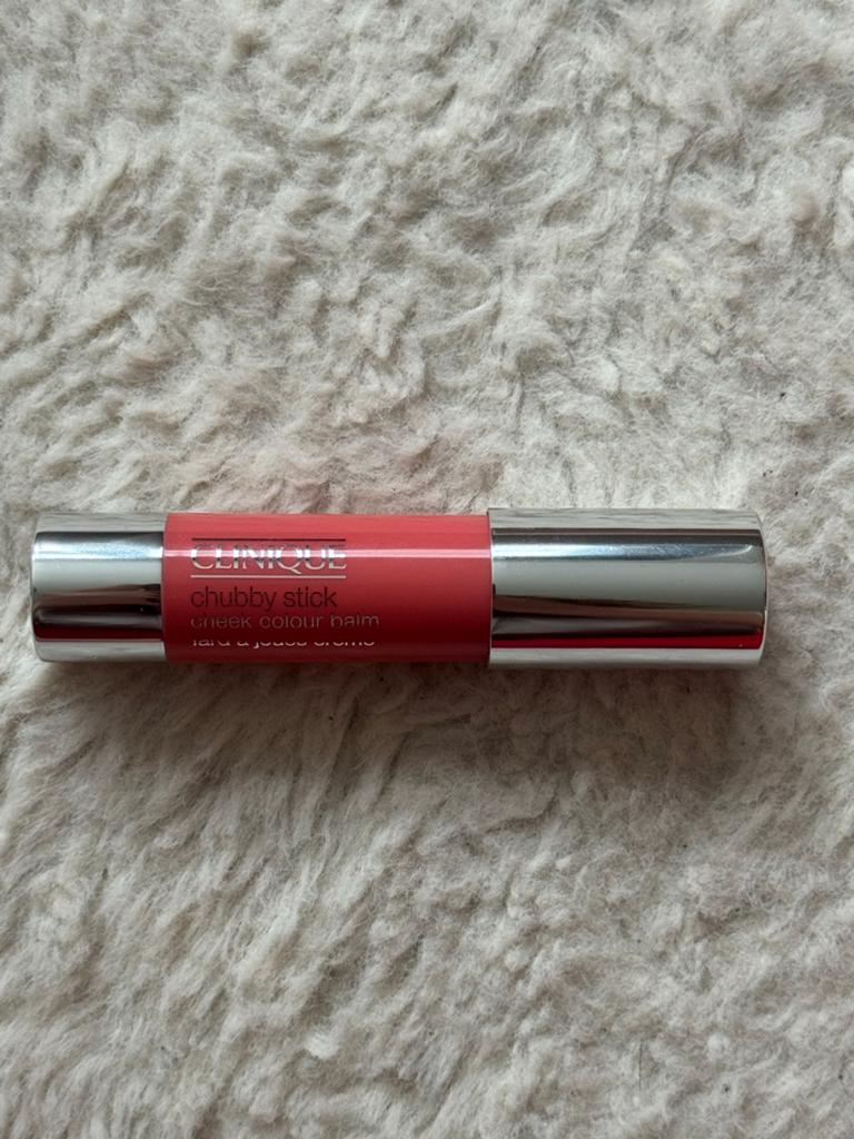 Clinique Chubby Stick Cheek Colour Balm - 02 Robust Rhubarb, Wangen, Ophalen of Verzenden, Zo goed als nieuw, Make-up