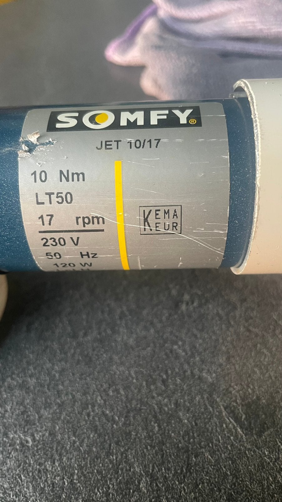 Somphi Buismotor  LT 50   10 NM, Doe-het-zelf en Verbouw, Rolluiken, Gebruikt, Minder dan 100 cm, Wit, Ophalen of Verzenden
