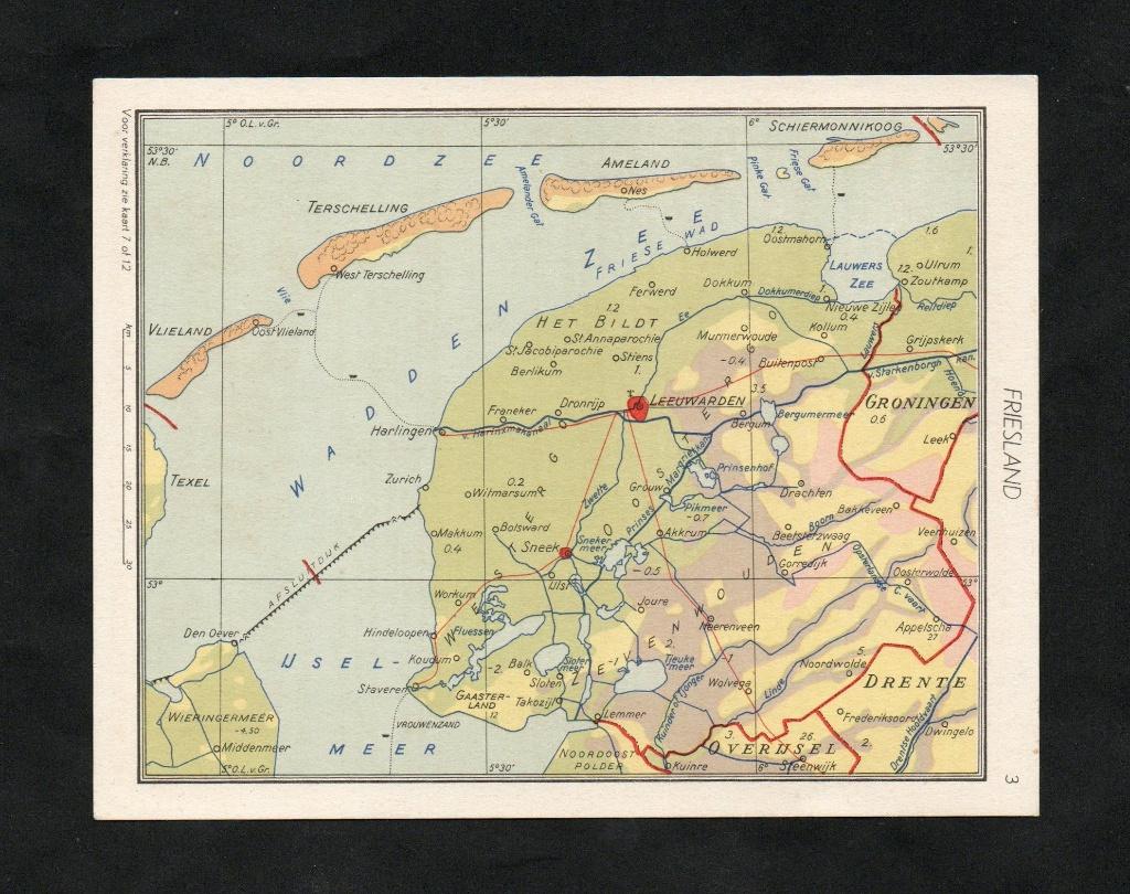 Provinciekaartje Friesland King Pepermunt Sneek Dokkum., Ophalen of Verzenden, Zo goed als nieuw