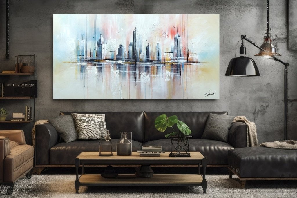 Monika Spiewak - City (nieuw in plastic) 140x70cm, Ophalen, Abstract, Hout, Gelimiteerde oplage