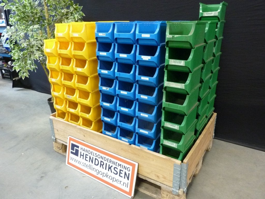Gebruikte stapelbakjes / magazijnbakjes Box 3, 150x235x125mm, Doe-het-zelf en Verbouw, Ophalen, Gebruikt, Handelsonderneming Hendriksen