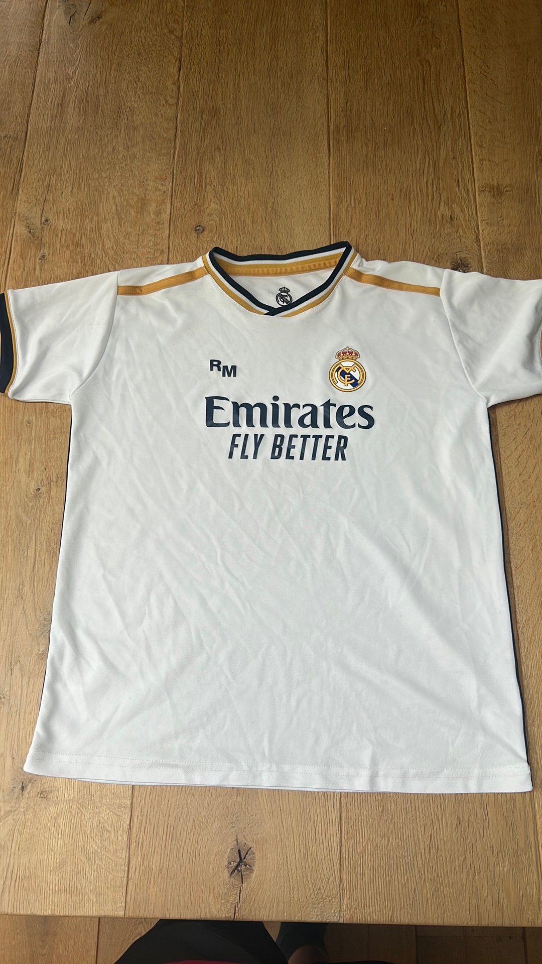 Real madrid thuisshirt, Wit, Overige maten, Ophalen of Verzenden, Zo goed als nieuw