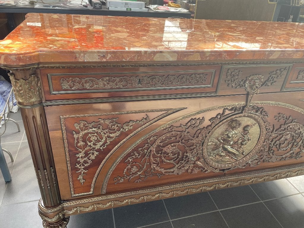French Napoleon III Gilded Bronze Commode, Antiek en Kunst, Ophalen